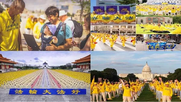 Hình ảnh người tu luyện Pháp Luân Công trên thế giới