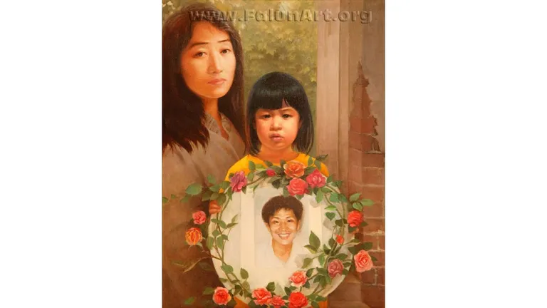 Tranh sơn dầu “Cha ơi, hãy quay về” và sự đồng cảm sâu sắc của họa sĩ Uông Vệ Tinh